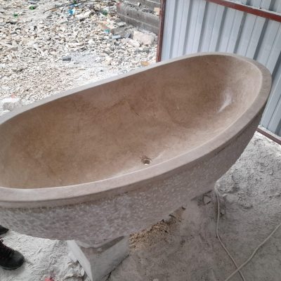 Rough Travertine Bathtub