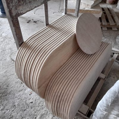 Honed + Filled Travertine Table