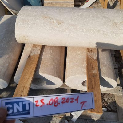Travertine Cylinder Table Leg